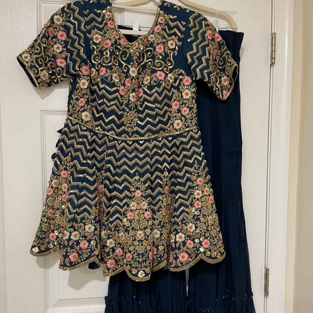 Indian Pakistani sharrara, gharara suit